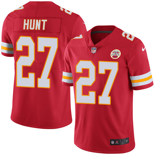 Nike Chiefs #27 Kareem Hunt Red Team Color Men's Stitched NFL Vapor Untouchable Limited Jersey